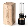 Camping Moon Gas Lantern Refillable Canister Black Wood Case-3