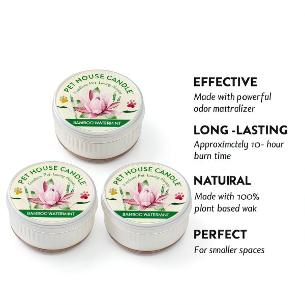 Pet House Mini Candle Pack 3 Soy Wax Fresh Spring Fragrance-1