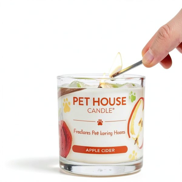 One Fur All Soy Candle Apple Cider Pack of 2 Pet Odor Neutralizer-2