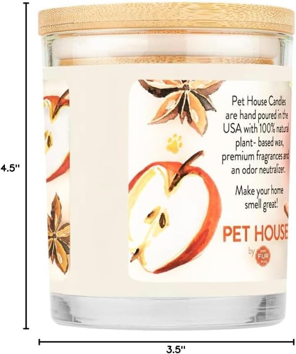 One Fur All Soy Candle Apple Cider Pack of 2 Pet Odor Neutralizer-8